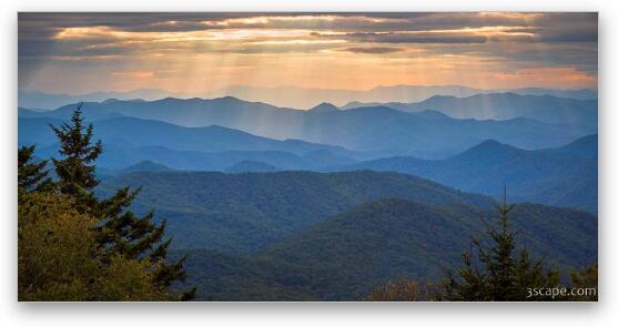 Blue Ridge Mountain Panoramic Fine Art Metal Print