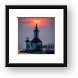 St. Joseph North Pier Lights at Sunset Framed Print