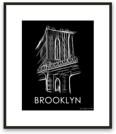 Brooklyn Bridge Fractal Framed Fine Art Print