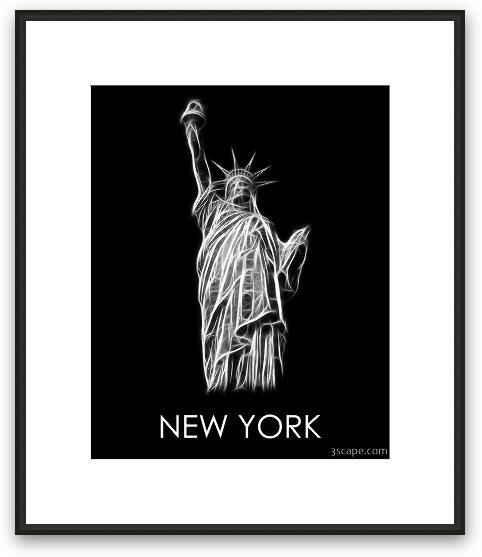 Statue of Liberty Fractal Framed Fine Art Print