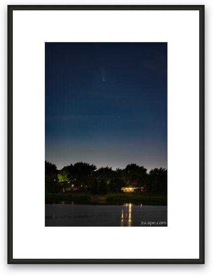 Comet NEOWISE over DuPage County Framed Fine Art Print