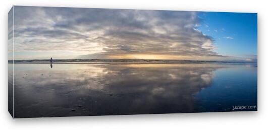 Cannon Beach Reflection Panoramic Fine Art Canvas Print
