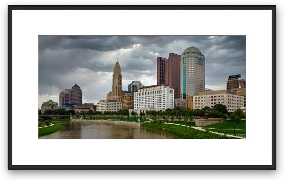 Columbus Skyline Panoramic Framed Fine Art Print