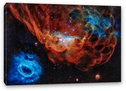 Hubble Reveals a Tapestry of Blazing Starbirth Fine Art Canvas Print