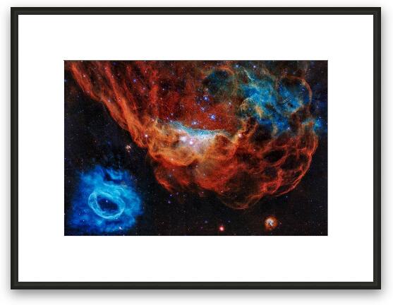 Hubble Reveals a Tapestry of Blazing Starbirth Framed Fine Art Print