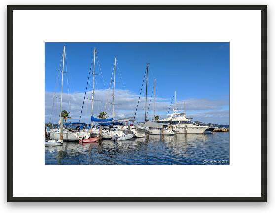 Boats in Red Hook Marina Framed Fine Art Print