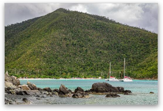 Maho Bay Beach Fine Art Metal Print