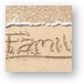 Family Writing in Sand Metal Print