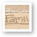 Family Writing in Sand Art Print