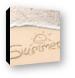 Summer Sunsine Beach Writing Canvas Print