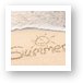 Summer Sunsine Beach Writing Art Print