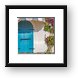 Blue Door and Trellis Framed Print