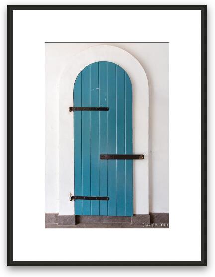 Blue Door Framed Fine Art Print