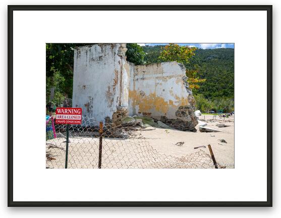 Cinnamon Bay Beach Ruins Framed Fine Art Print