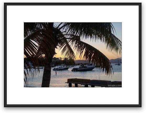 Cruz Bay Sunset Framed Fine Art Print
