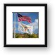 US and USVI Flags Framed Print
