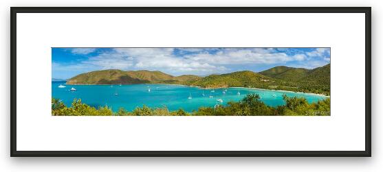 Maho Bay Francis Bay Panoramic Framed Fine Art Print