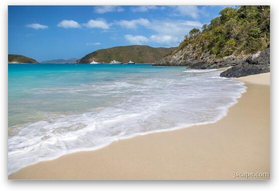 Cinnamon Bay Waves Fine Art Metal Print