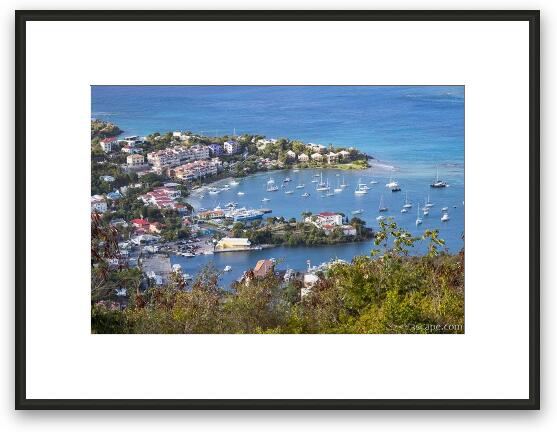 Cruz Bay from Caneel Hill Framed Fine Art Print