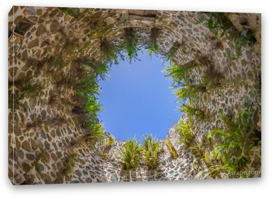 Looking up Through Windmill Ruin Fine Art Canvas Print