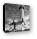 Pigeon Point Lighthouse at Sunset BW Canvas Print