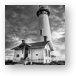Pigeon Point Lighthouse at Sunset BW Metal Print