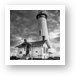 Pigeon Point Lighthouse at Sunset BW Art Print