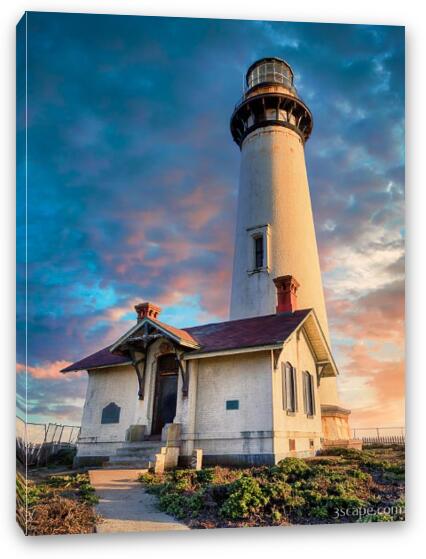 Pigeon Point Lighthouse at Sunset Fine Art Canvas Print