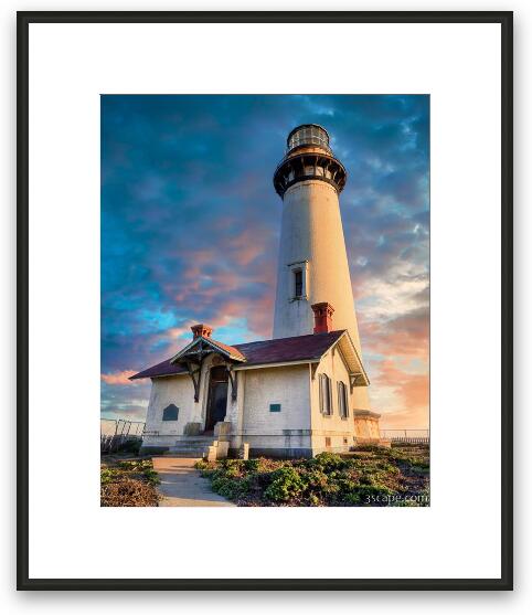 Pigeon Point Lighthouse at Sunset Framed Fine Art Print