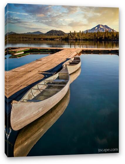 South Sister from Lava Lake Fine Art Canvas Print