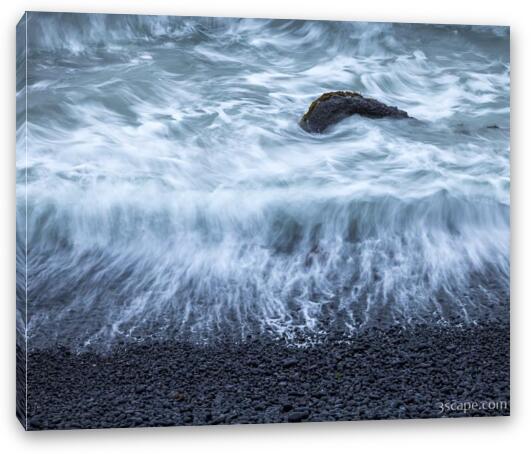Waves on Cobble Beach Fine Art Canvas Print