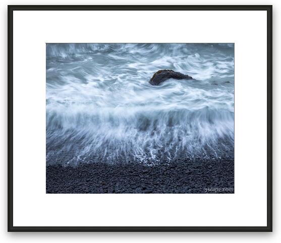 Waves on Cobble Beach Framed Fine Art Print