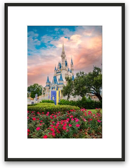 Cinderella Castle at Dawn Framed Fine Art Print