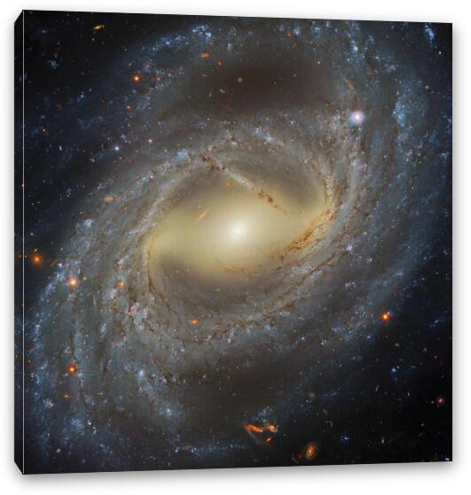 NGC 7329 Barred Spiral Galaxy in Tucana Fine Art Canvas Print