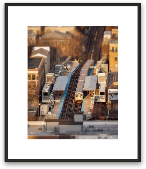 Chicago Brown Line Framed Fine Art Print