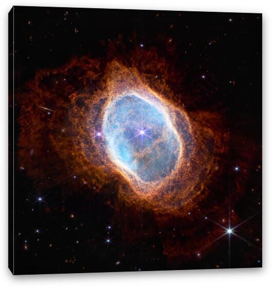 James Webb Telescope - Southern Ring Nebula Fine Art Canvas Print