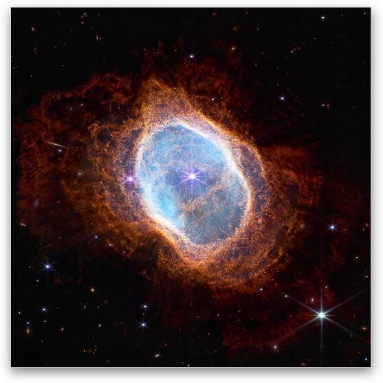 James Webb Telescope - Southern Ring Nebula Fine Art Metal Print