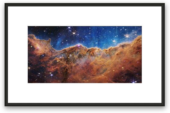 James Webb Telescope - The Cosmic Cliffs in Carina Framed Fine Art Print