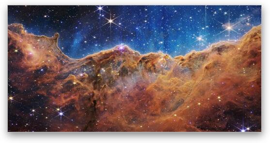 James Webb Telescope - The Cosmic Cliffs in Carina Fine Art Metal Print