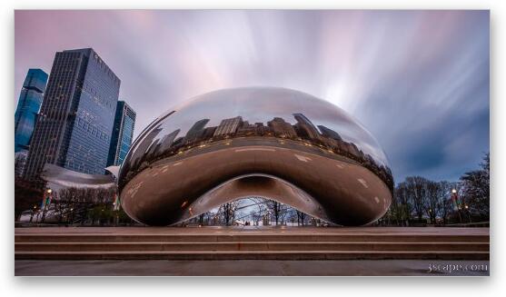 Cloudy Morning by the Bean Fine Art Metal Print