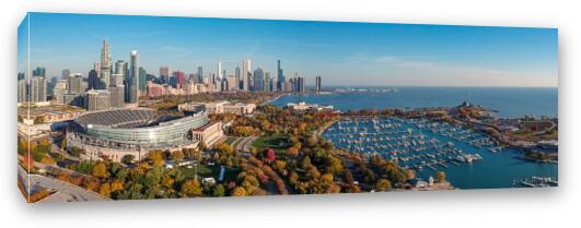 Soldier Field Chicago Fall Panoramic Fine Art Canvas Print