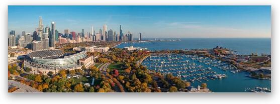 Soldier Field Chicago Fall Panoramic Fine Art Print
