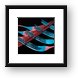 Red and Blue Intertwined Forks Abstract Framed Print