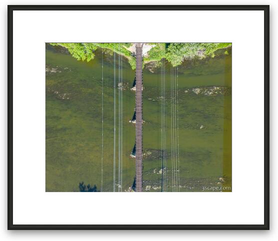 Fox River Rail Bridge Top Down Framed Fine Art Print