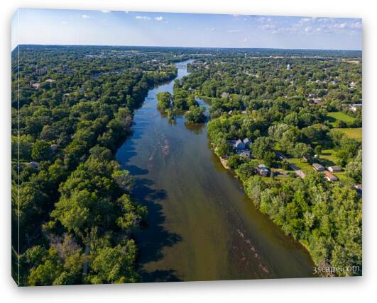 Fox River Aerial Fine Art Canvas Print