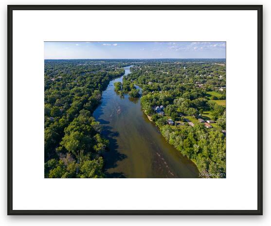 Fox River Aerial Framed Fine Art Print