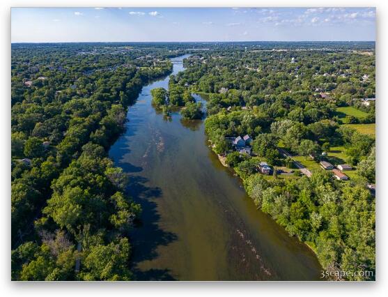 Fox River Aerial Fine Art Metal Print