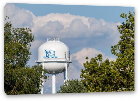 South Elgin Water Tower Fine Art Canvas Print