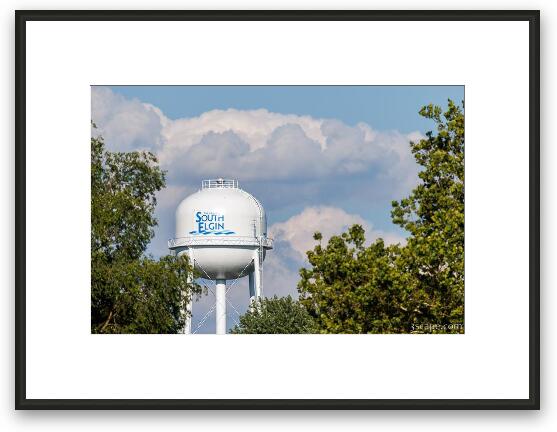 South Elgin Water Tower Framed Fine Art Print