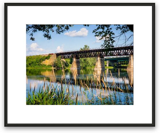 Fox River Rail Bridge Framed Fine Art Print